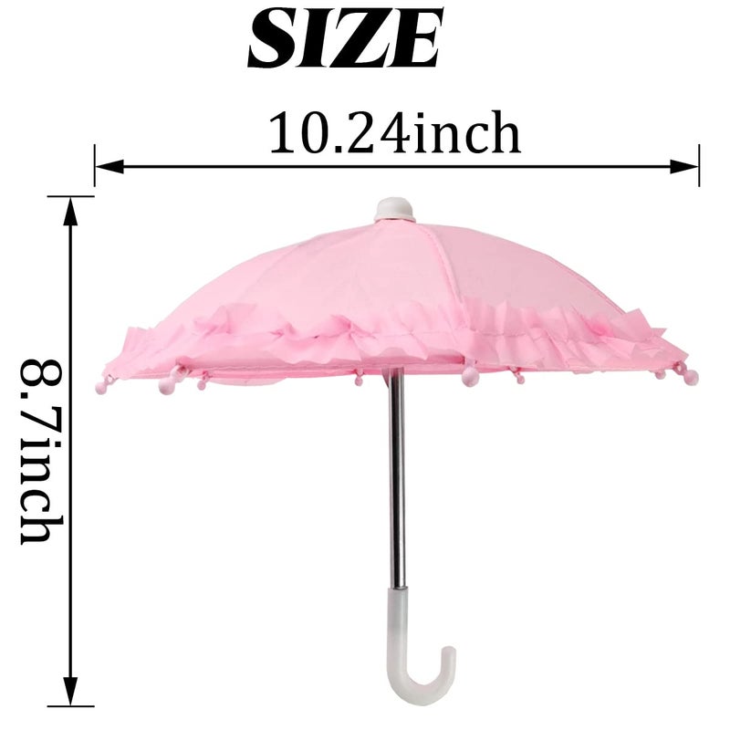 NSBELL 5PCS Cute Doll Toys Sunny Rainy Umbrella for American Girl Dolls and Other 18 inch Dolls Decoration Games Photography Props Supplies - Image 2